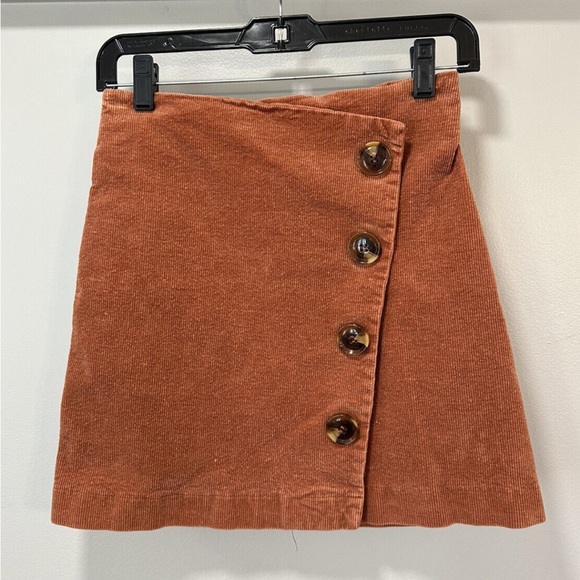 Altar'd State Dresses & Skirts - Altar’d State Orange Brown Corduroy Mini Skirt